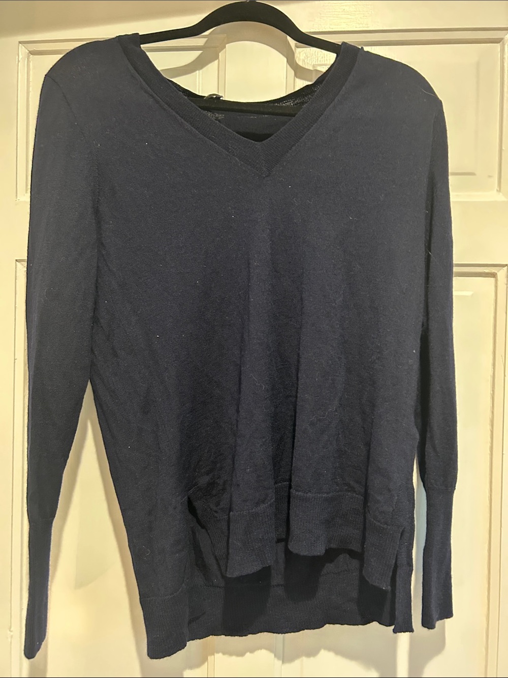 J. Crew Navy V‑Neck Sweater